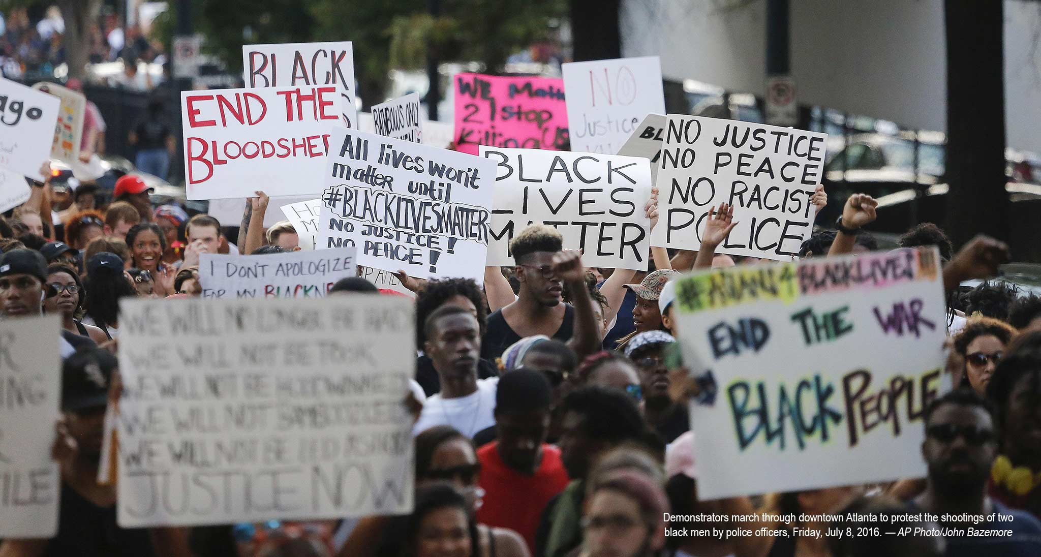 BlackLivesMatter - In Atlanta, Georgia - Protests Continue - July 2016